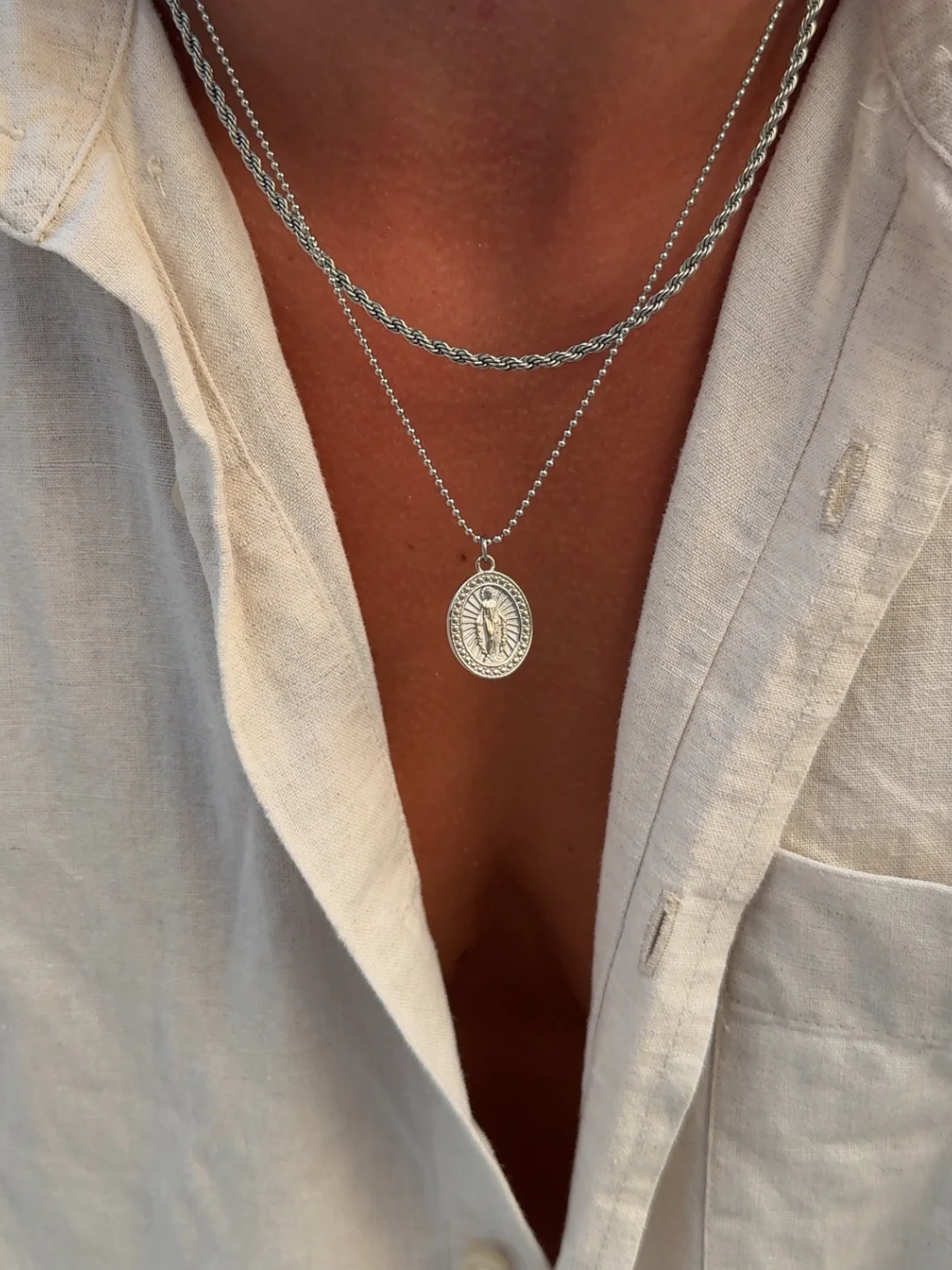 CHRISTIAN CHAIN SET | Silver - Image 5