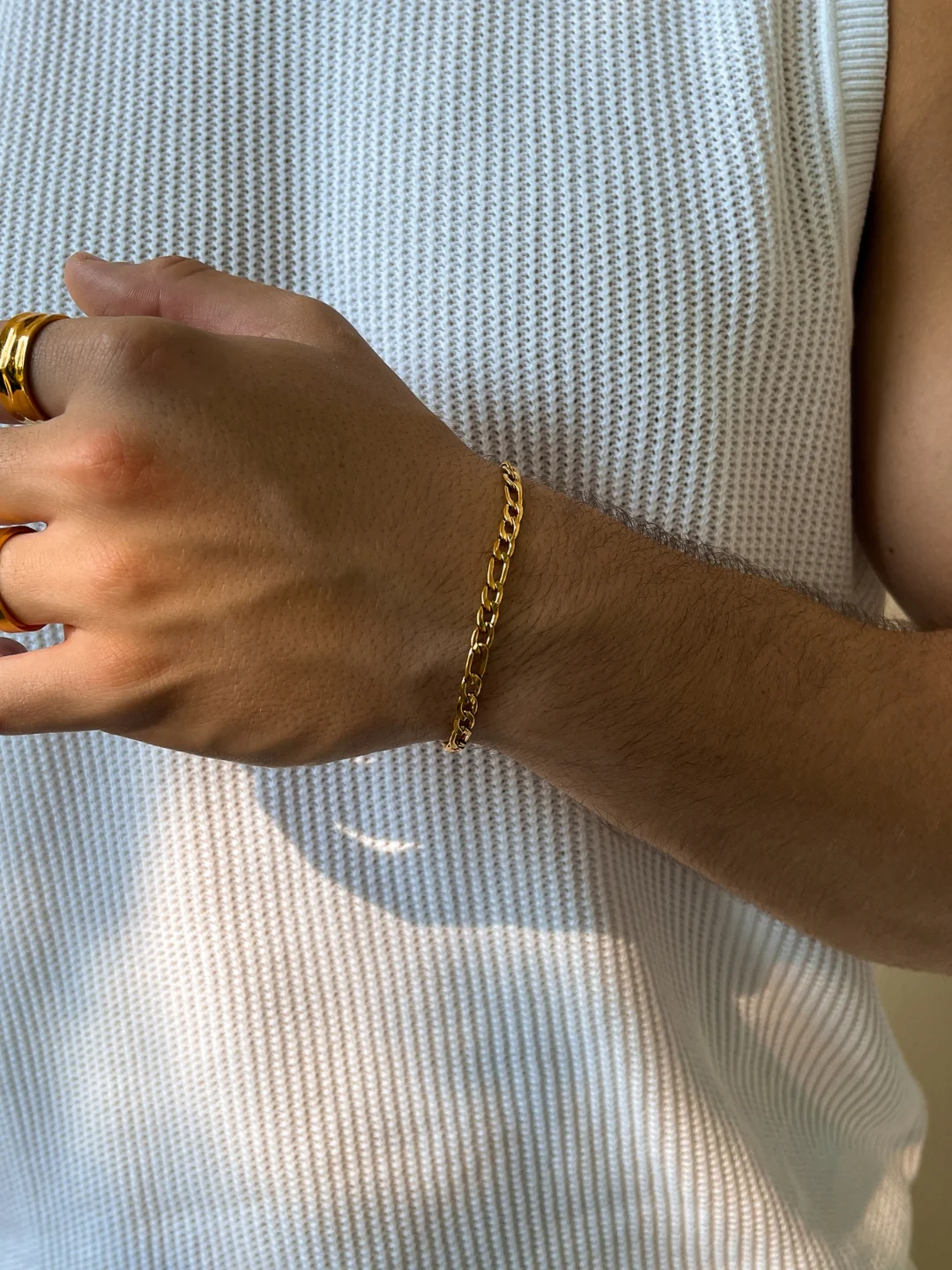 FIGARO BRACELET 5MM | 18K Gold - Image 4