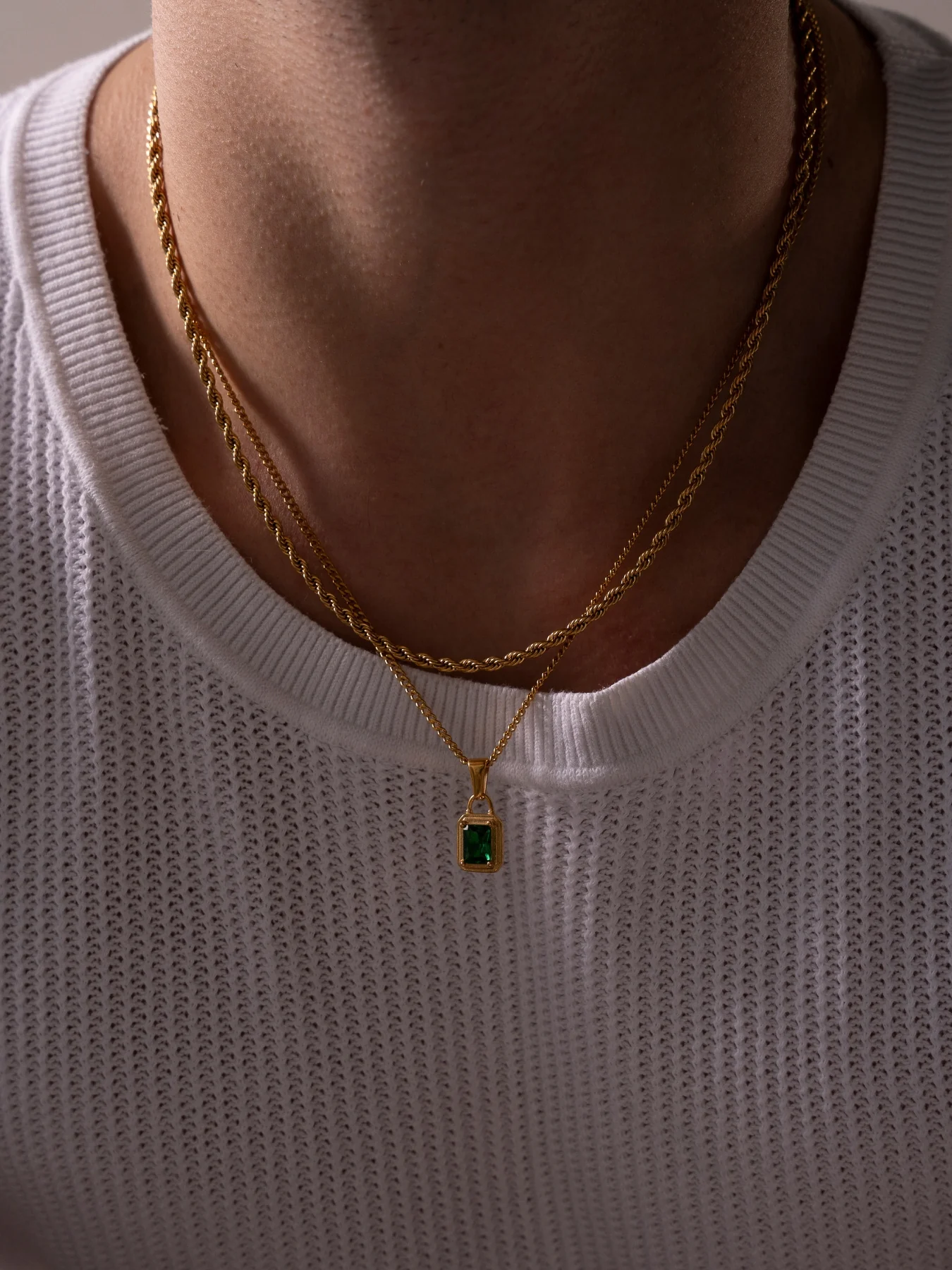 GREEN GEMSTONE CHAIN | 18K Gold - Image 8