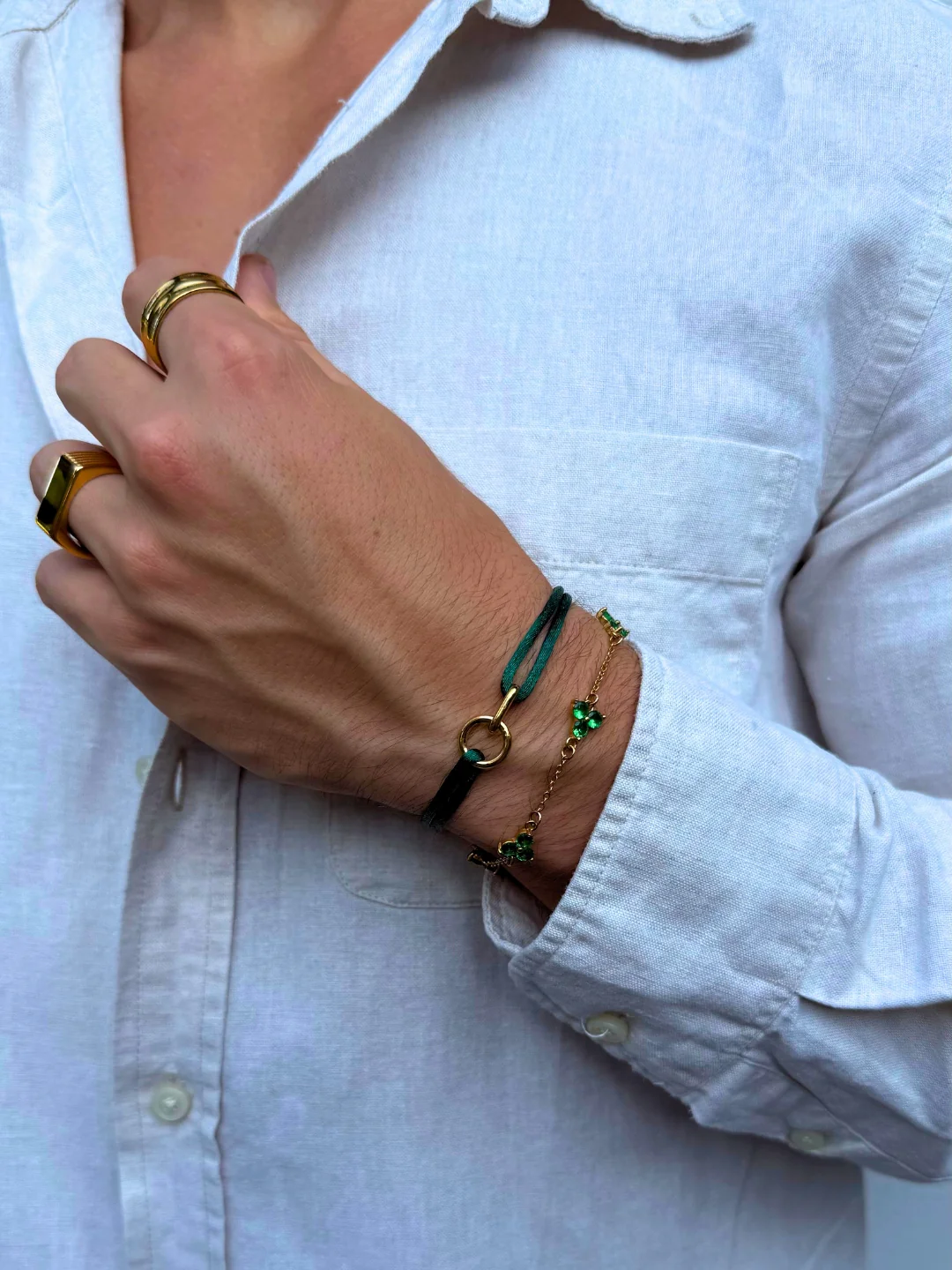 GREEN UNITY BRACELET | 18K Gold - Image 5