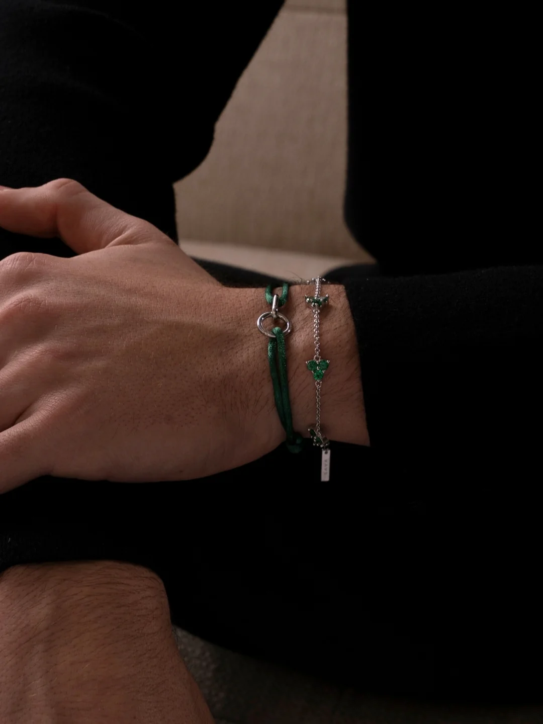 GREEN UNITY BRACELET | Silver - Image 5