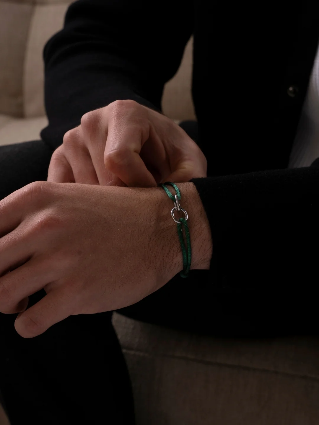 GREEN UNITY BRACELET | Silver - Image 6