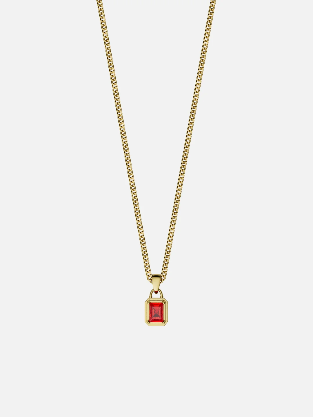 RED GEMSTONE CHAIN | 18K Gold