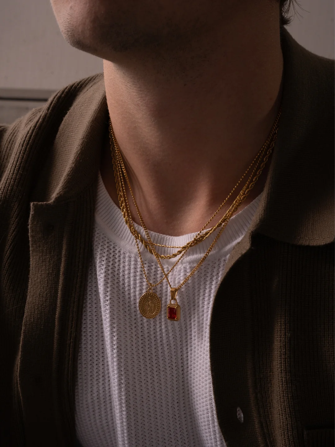 RED GEMSTONE CHAIN | 18K Gold - Image 5