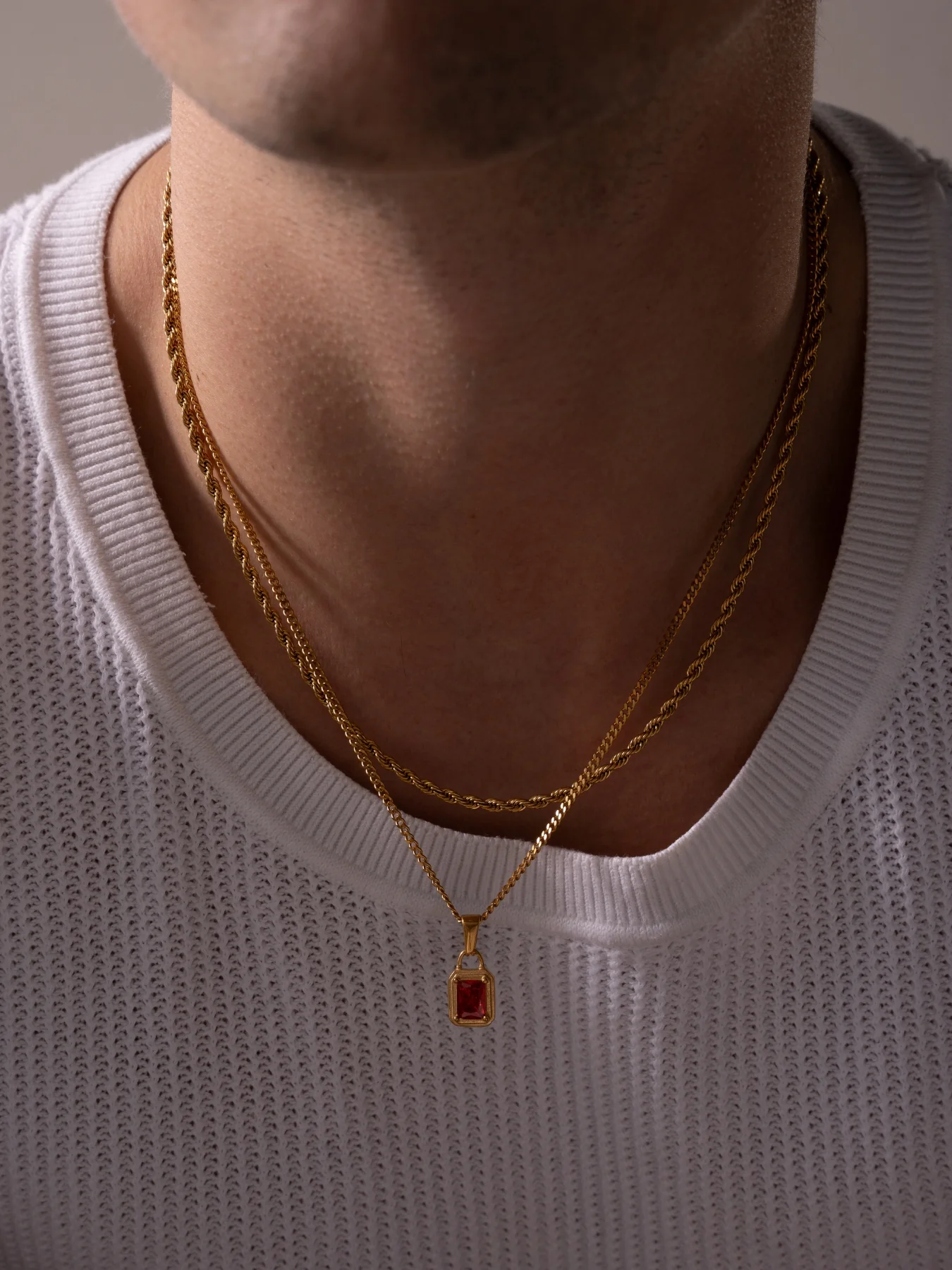 RED GEMSTONE CHAIN | 18K Gold - Image 7