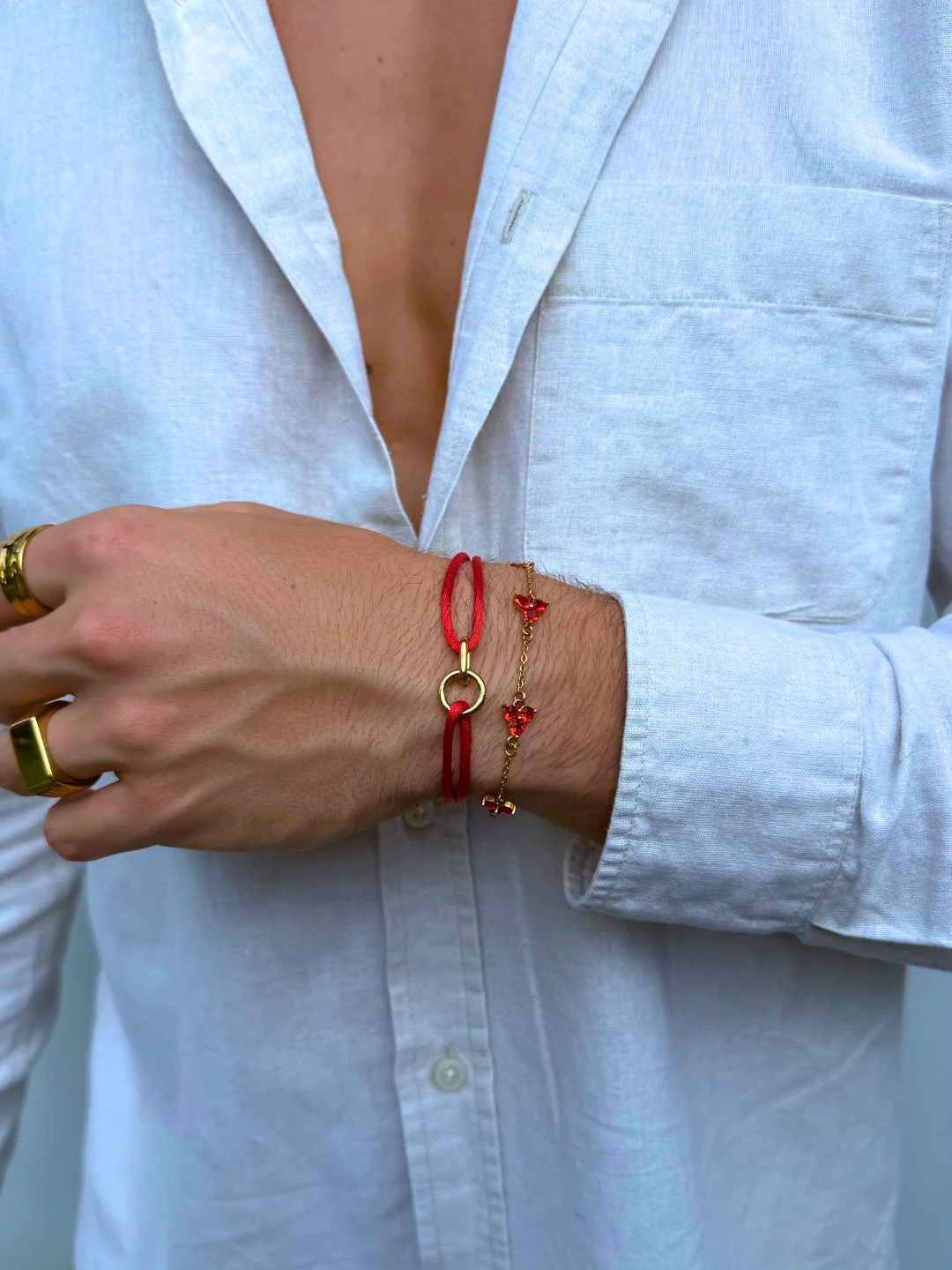 RED UNITY BRACELET | 18K Gold - Image 4