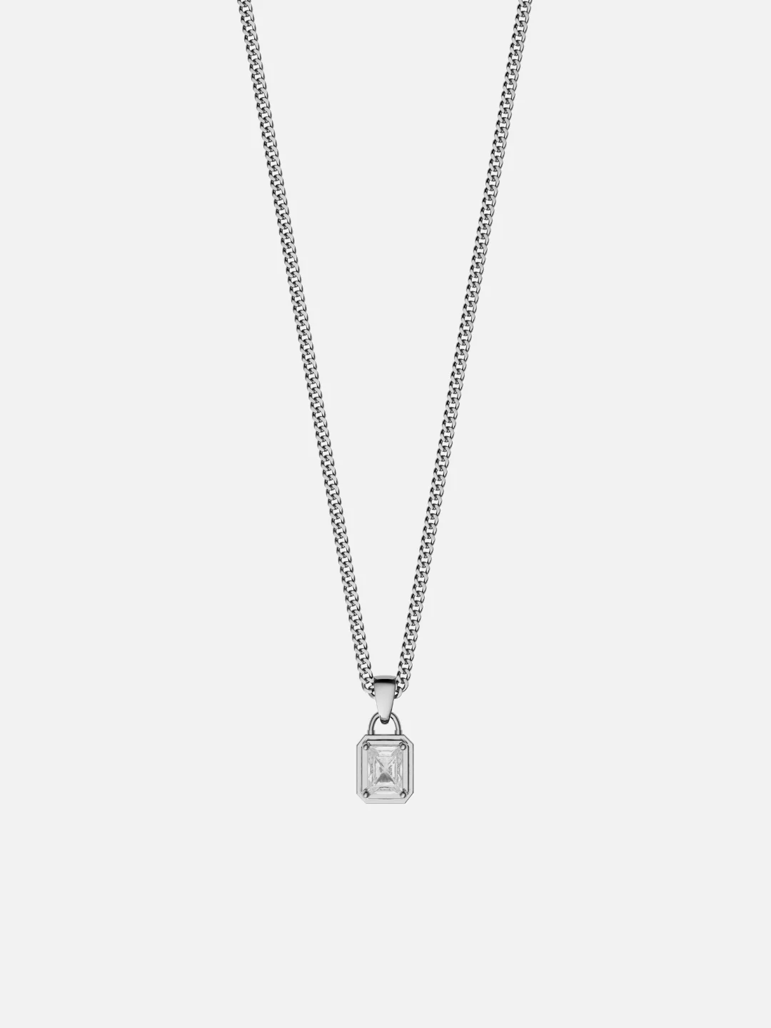 WHITE GEMSTONE CHAIN | Silver