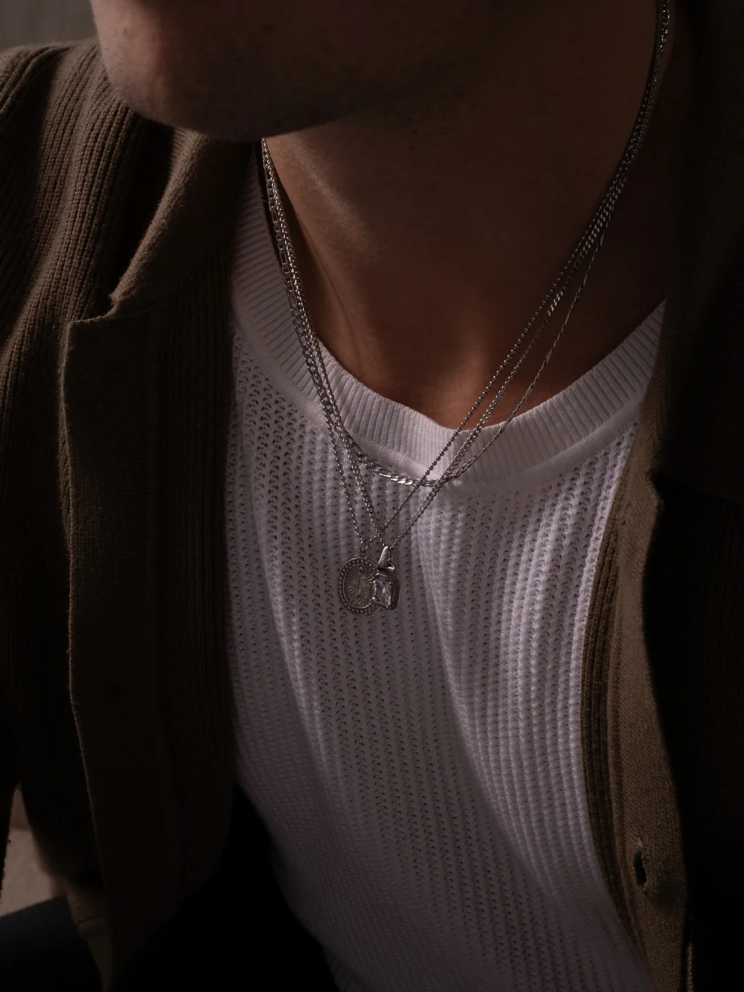 WHITE GEMSTONE CHAIN | Silver - Image 7